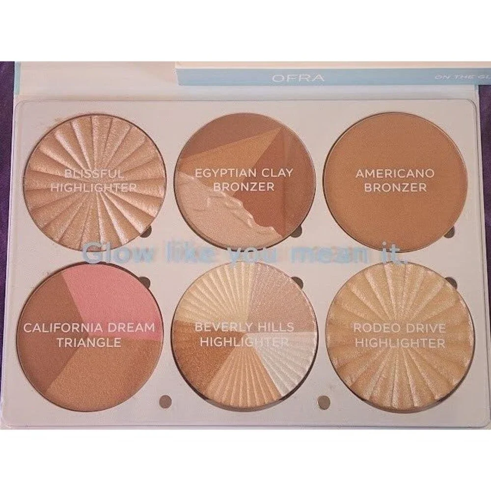 OFRA Cosmetics On the Glow Pro Palette Highlighter Bronzer 6 Pan Powder Shades